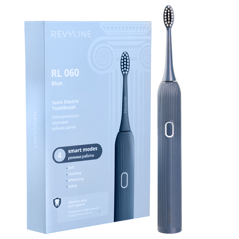 Электрическая звуковая зубная щётка Revyline RL 060, голубая
Электрическая звуковая зубная щётка Revyline RL 060, голубая