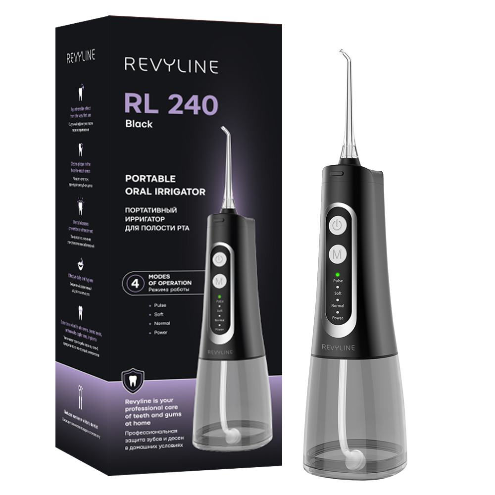 Портативный ирригатор Revyline RL 240 Black
Портативный ирригатор Revyline RL 240 Black