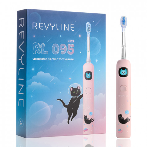 Электрическая звуковая зубная щетка Revyline RL 095 Kids, Pink