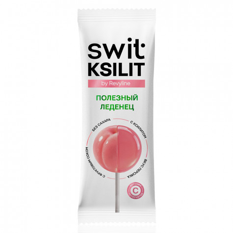 Леденец на палочке Swit by Revyline Ksilit Персик с витамином С