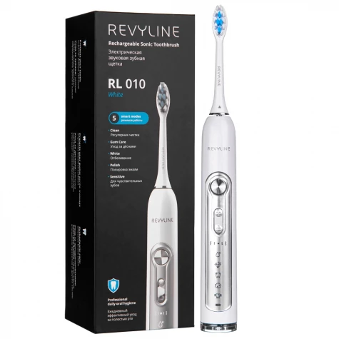 Электрическая звуковая зубная щётка Revyline RL 010 White купить в интернет-магазине Ревилайн в Москве