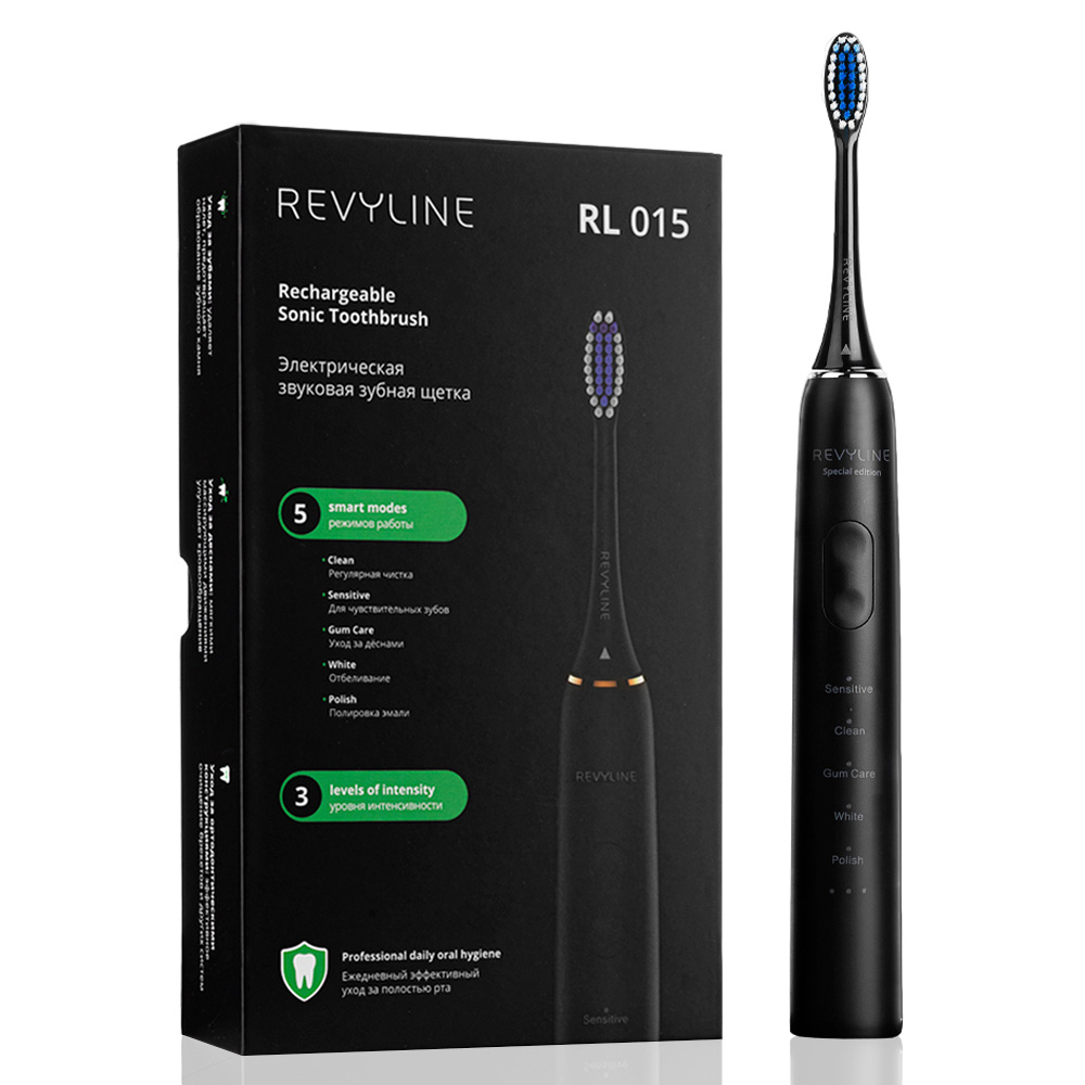 Электрическая звуковая зубная щётка Revyline RL 015 Black 5990₽