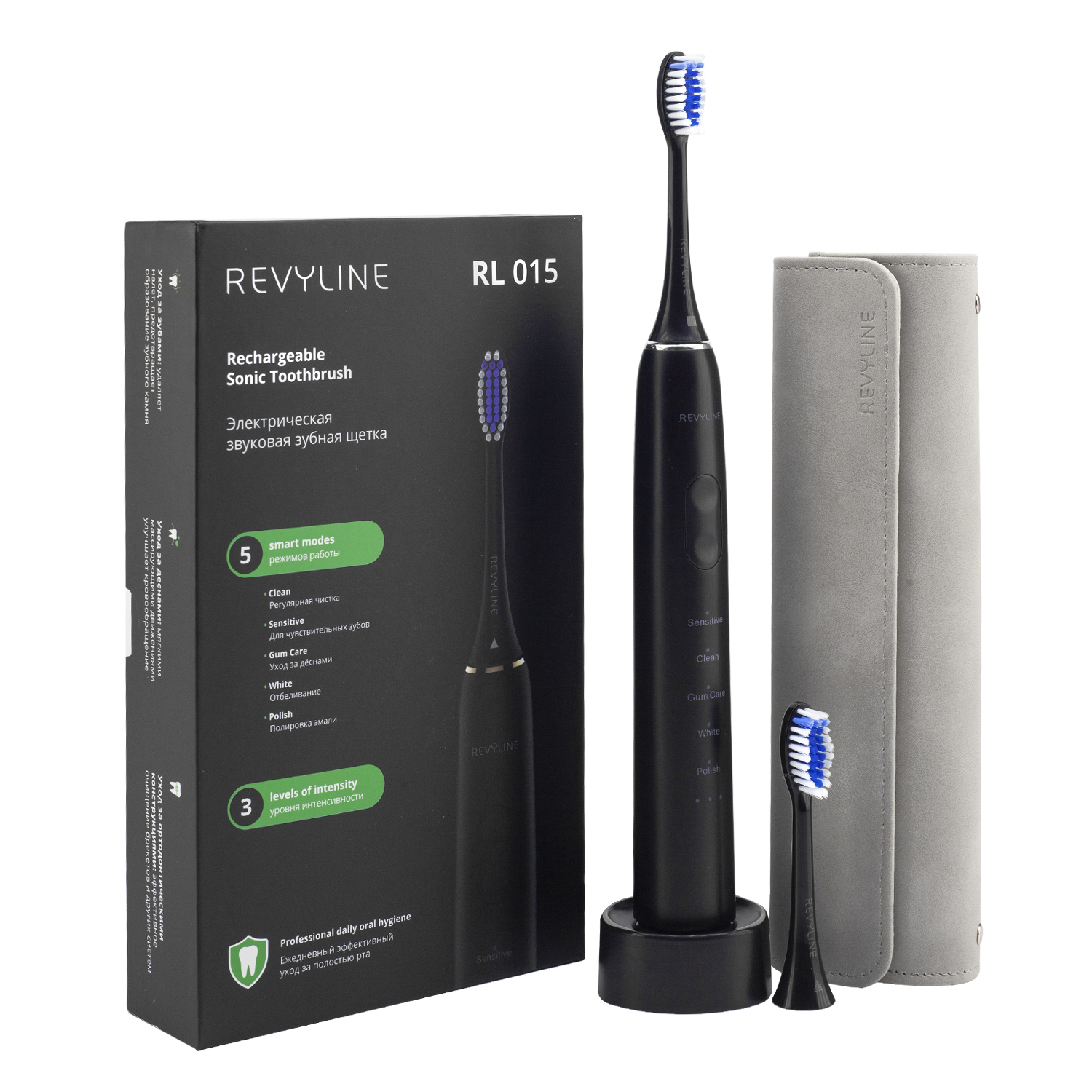 Электрическая звуковая зубная щётка Revyline RL 015 Black 5290₽
