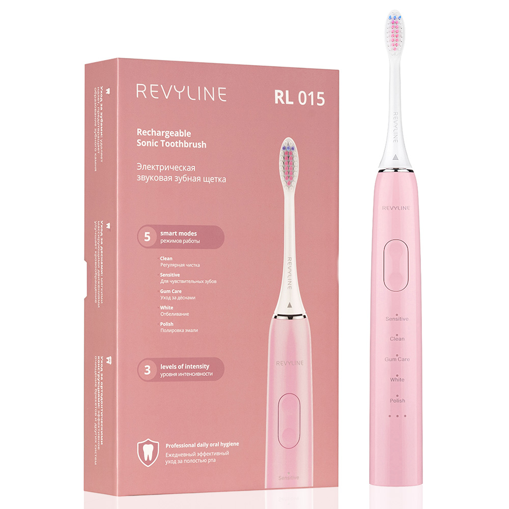 Электрическая звуковая зубная щётка Revyline RL 015 Pink 5990₽