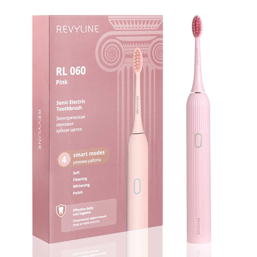 Электрическая звуковая зубная щётка Revyline RL 060 розовая 4490₽