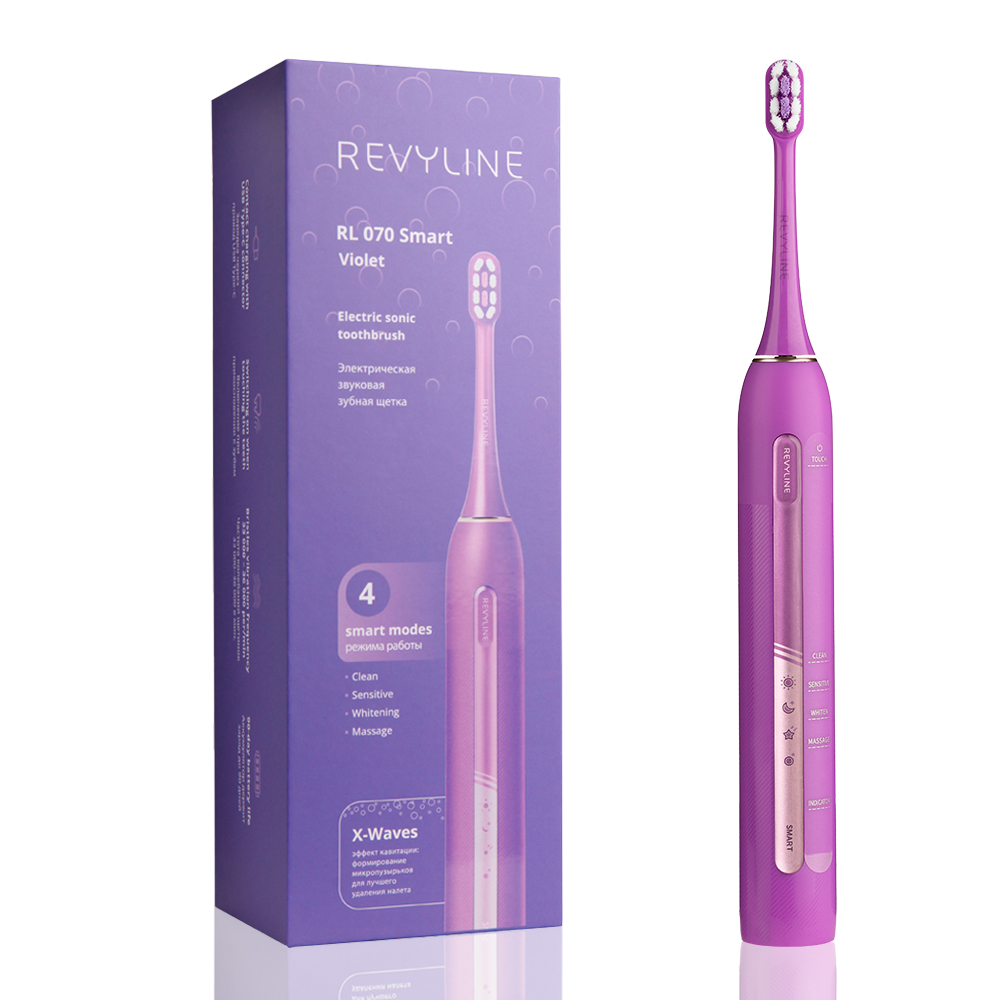 Электрическая звуковая зубная щётка Revyline RL 070 Violet 5490₽