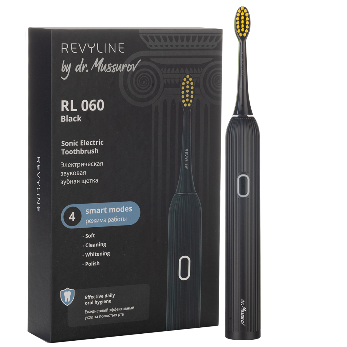 Электрическая звуковая зубная щётка Revyline RL 060 Black by Dr Mussurov 4290₽