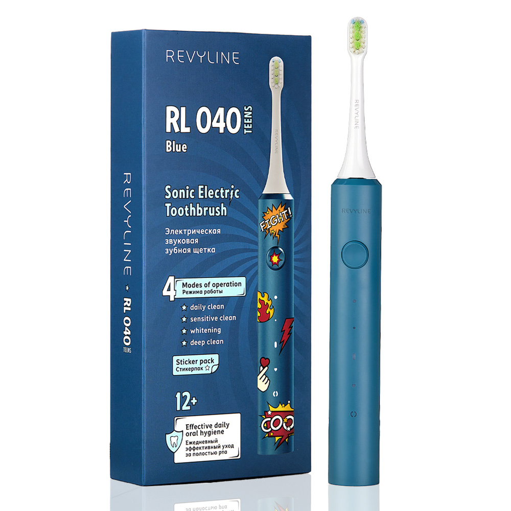 Электрическая звуковая зубная щётка Revyline RL 040 Teens Blue 2990₽