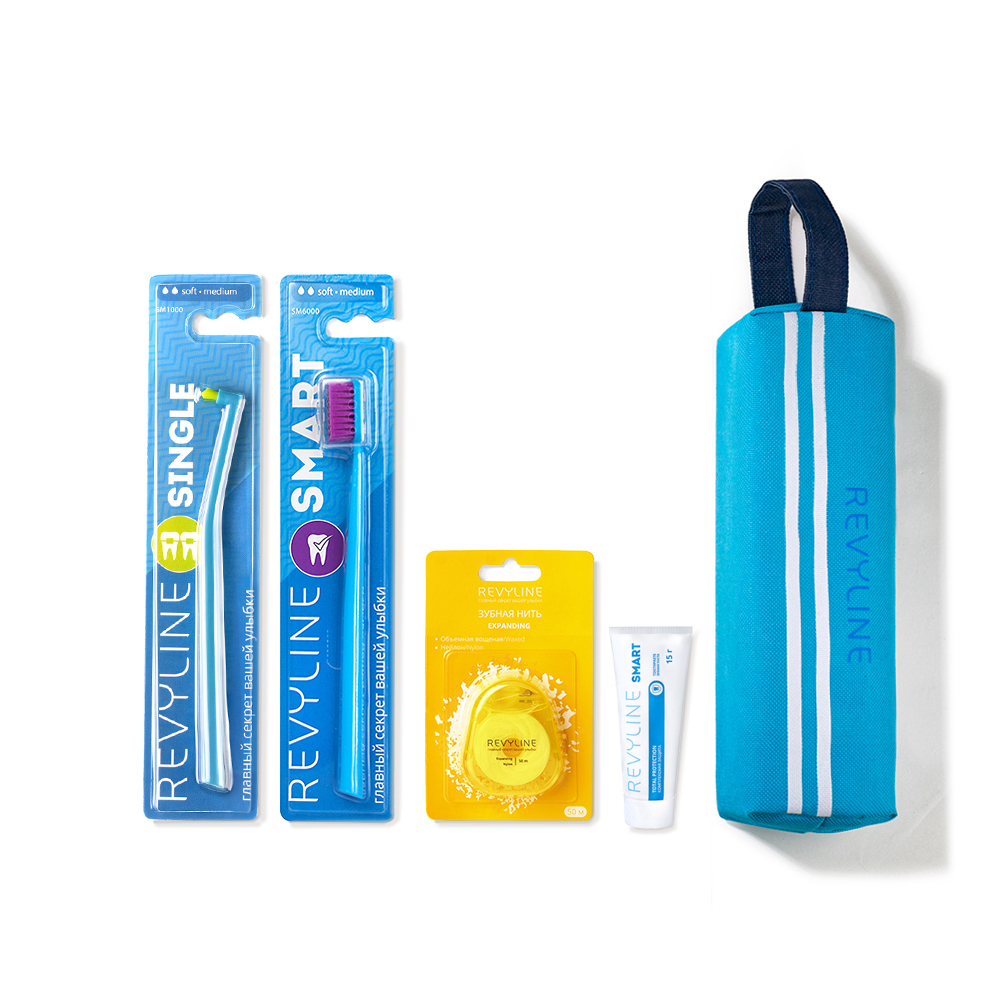 Набор дорожный Revyline с пеналом голубой 990₽