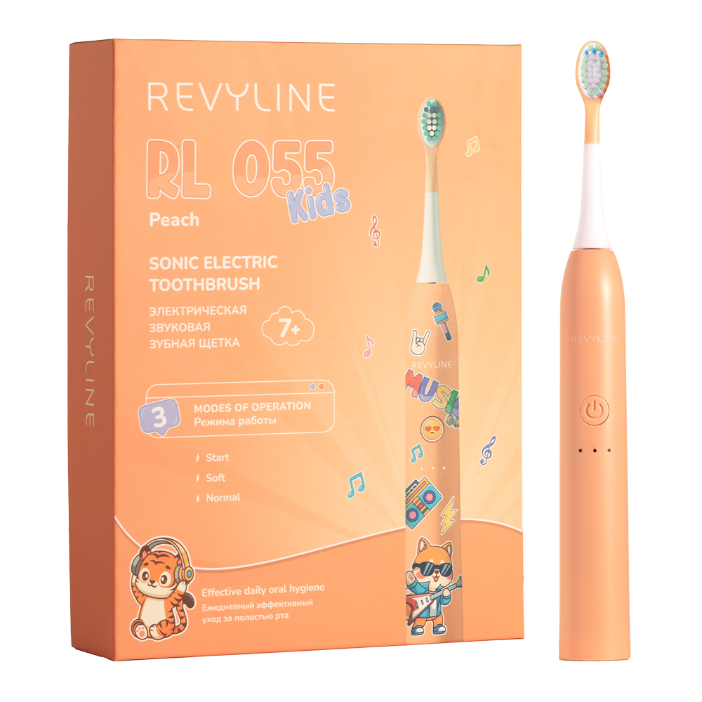 

Электрическая зубная щетка Revyline RL 055 Kids, Peach