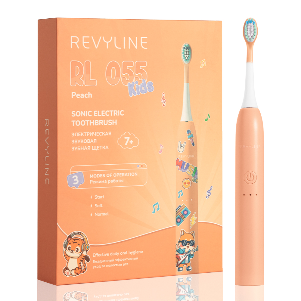 Электрическая зубная щетка Revyline RL 055 Kids Peach 3290₽