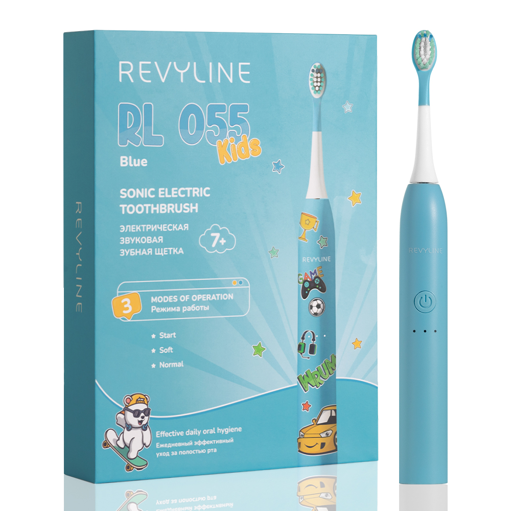 Электрическая зубная щетка Revyline RL 055 Kids Light Blue 3290₽
