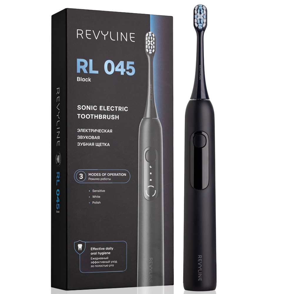 Электрическая звуковая зубная щётка Revyline RL 045 Black 2990₽