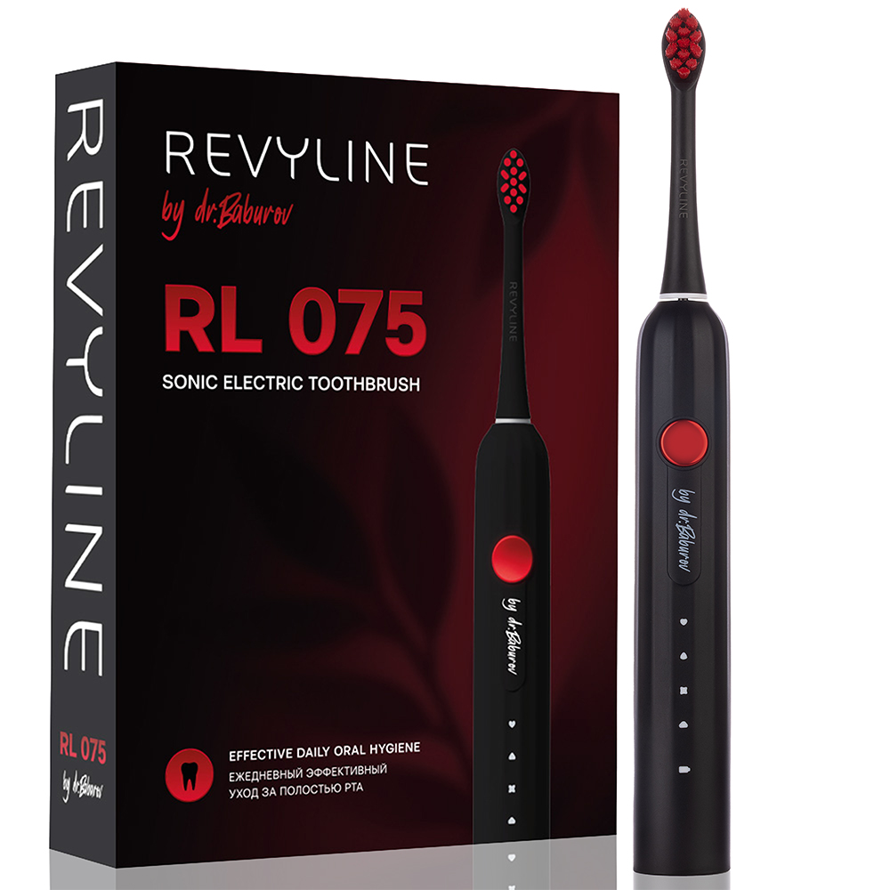 Электрическая звуковая зубная щётка Revyline RL 075 Black by Dr Baburov 4990₽