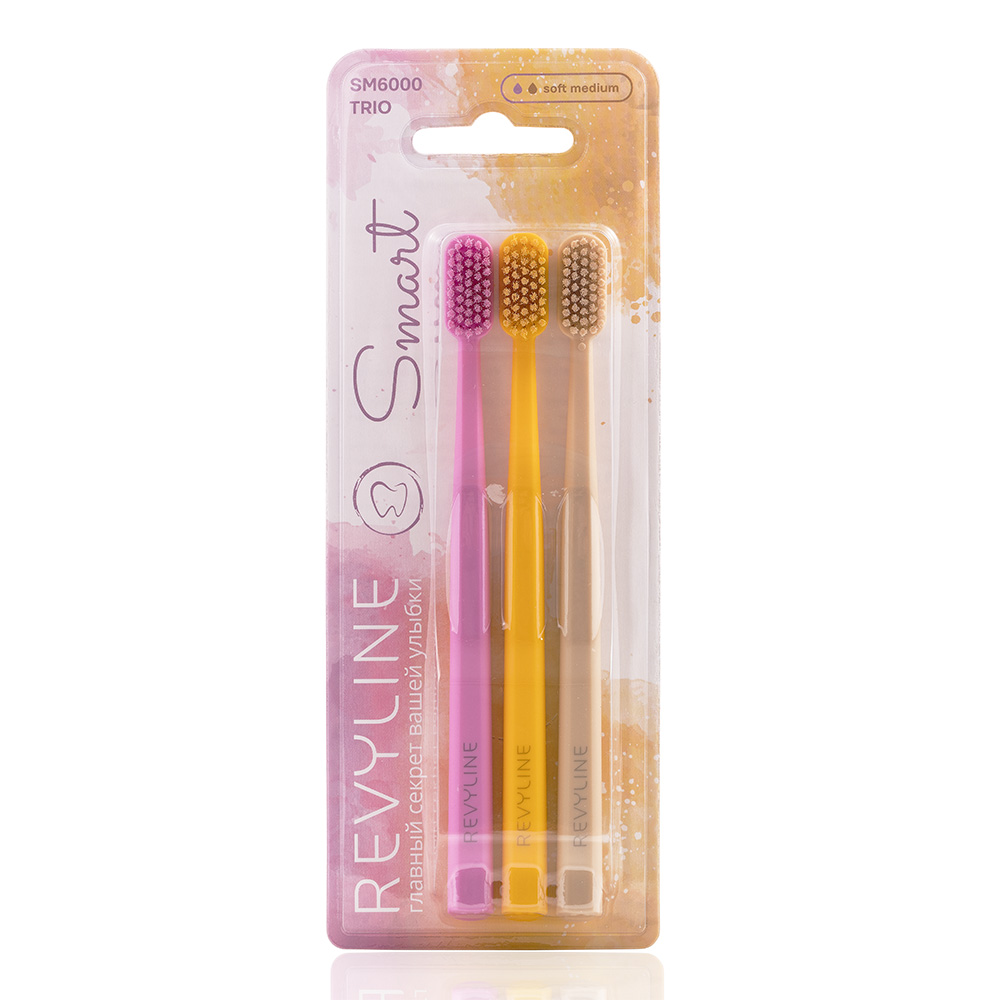 Набор зубных щеток Revyline SM6000 Smart Trio Crocus Misted marigold Cocoon 750₽