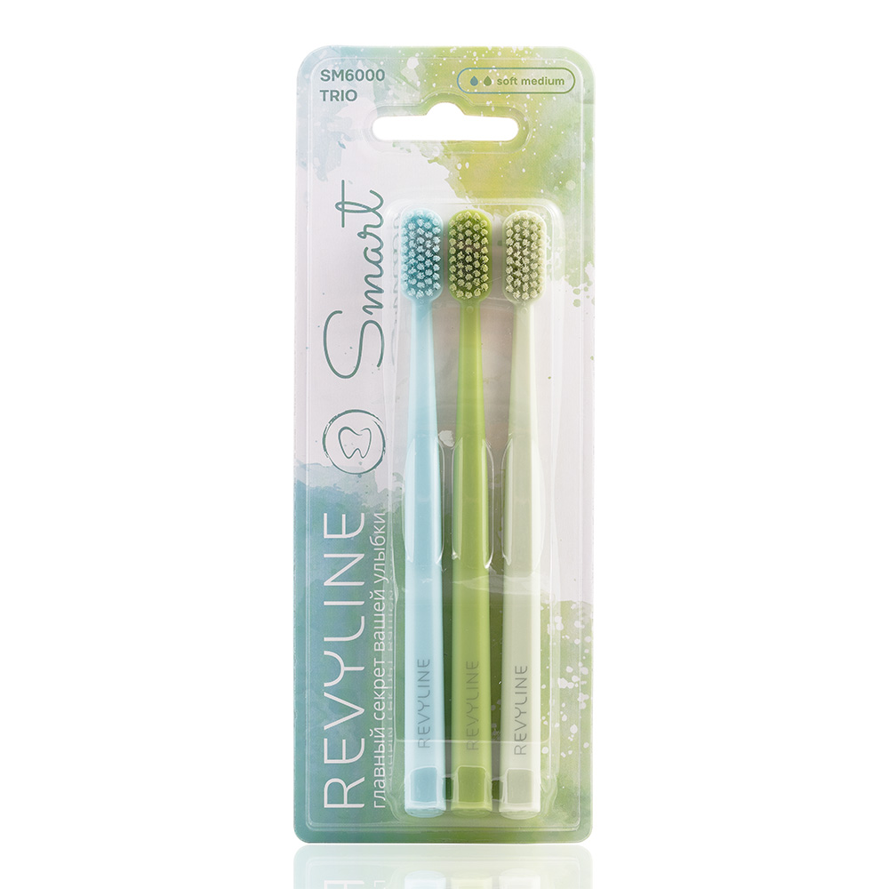 Набор зубных щеток Revyline SM6000 Smart Trio Limpet shell White grape Lime cream 750₽