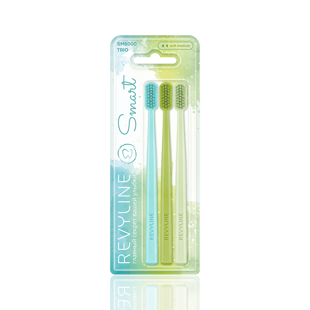 Набор зубных щеток Revyline SM6000 Smart Trio Limpet shell White grape Lime cream 890₽