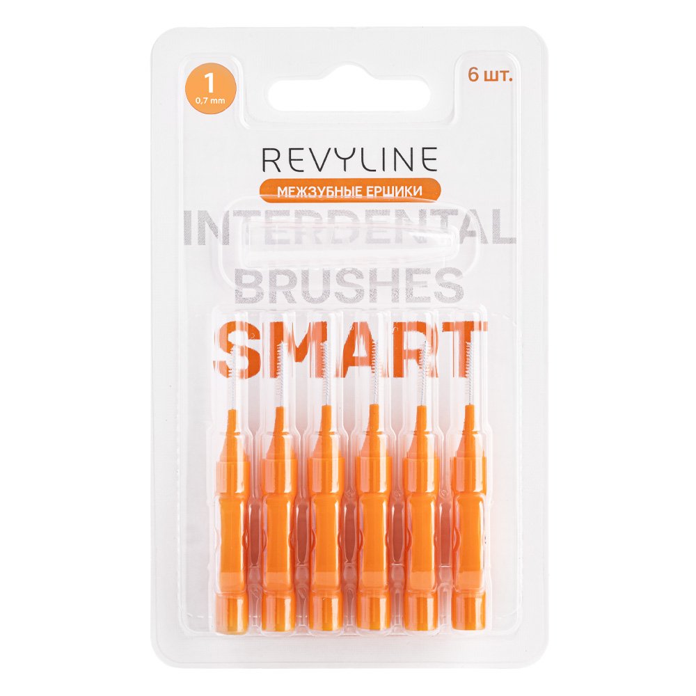 Ершики межзубные Revyline Smart, размер 1 оранжевые, 6 шт.