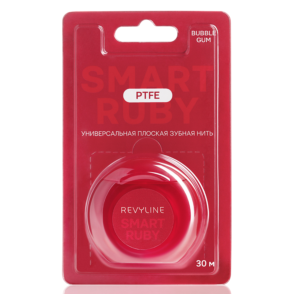 Зубная нить Revyline PTFE Smart Ruby, Bubble Gum, 30 м